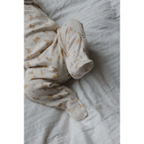 Petit Piao Eggnog Rabbit Aop Ppdio L_S Jumpsuit Fold Feet Pointelle Nb