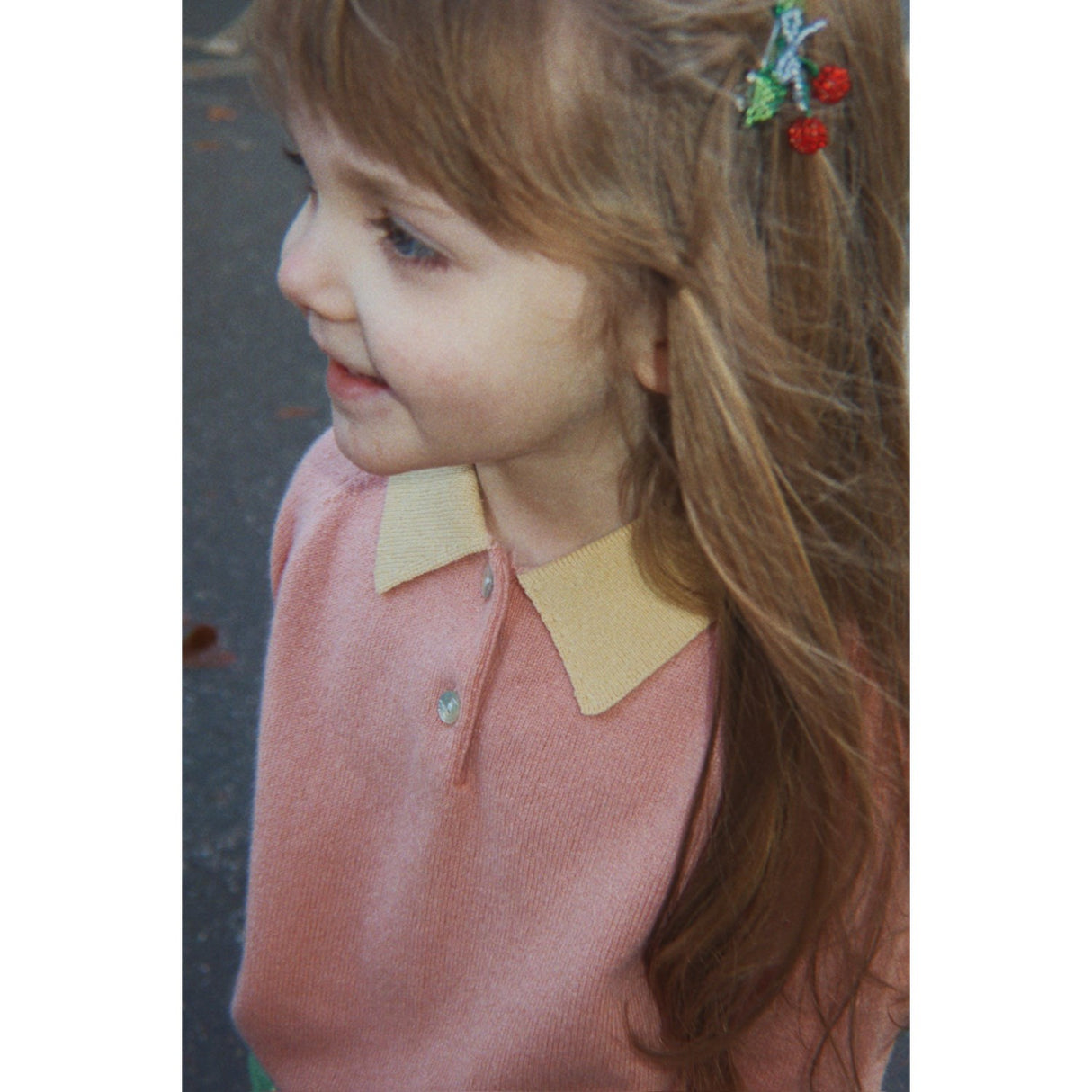 Konges Sløjd Cherry 2 Pack Beaded Cherry Bow Hair Clip
