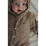 Konges Sløjd Light Brown Mattou Knit Onesie