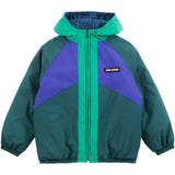 Bobo Choses Navy Blue Almost Moiré All Over Reversible Anorak