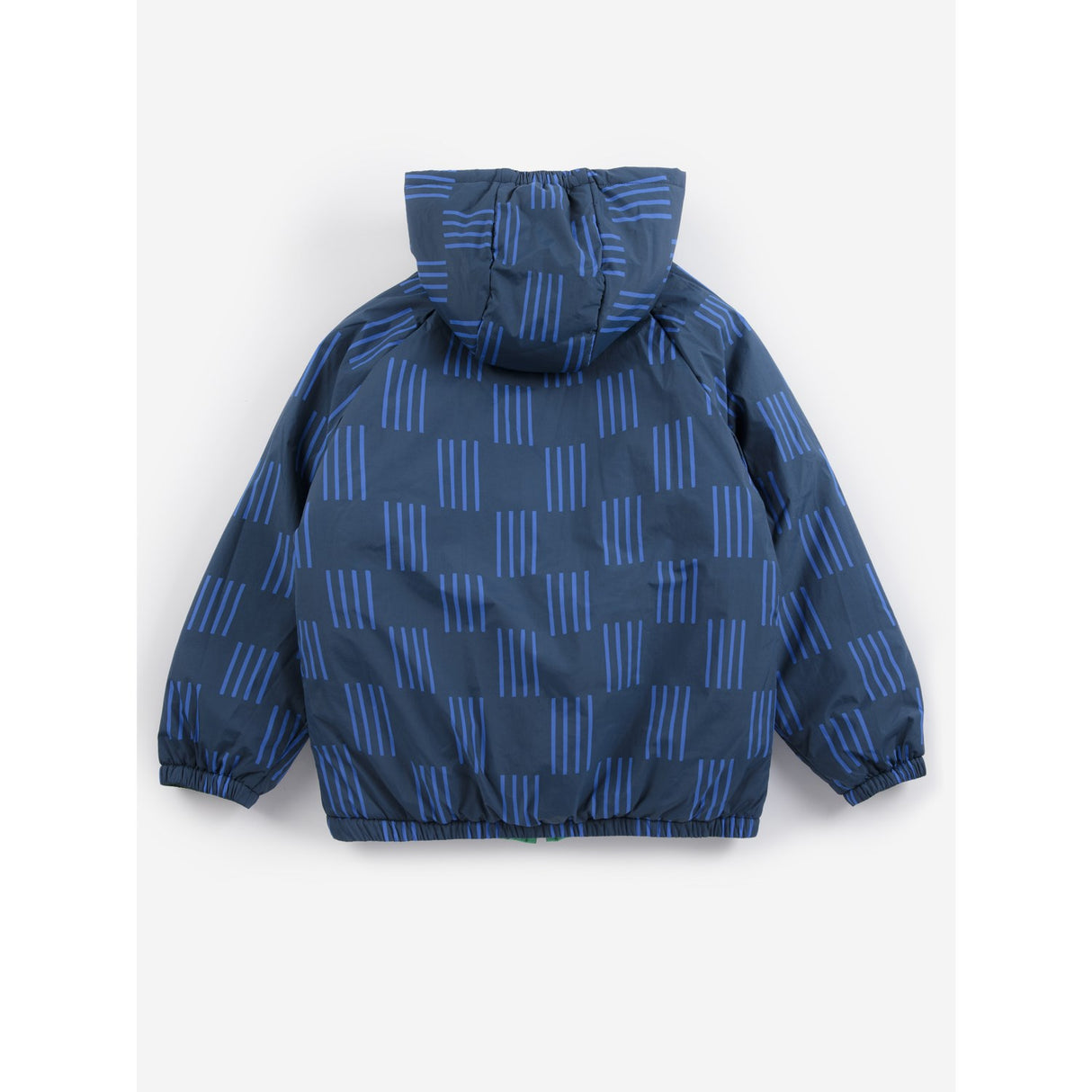 Bobo Choses Navy Blue Almost Moiré All Over Reversible Anorak