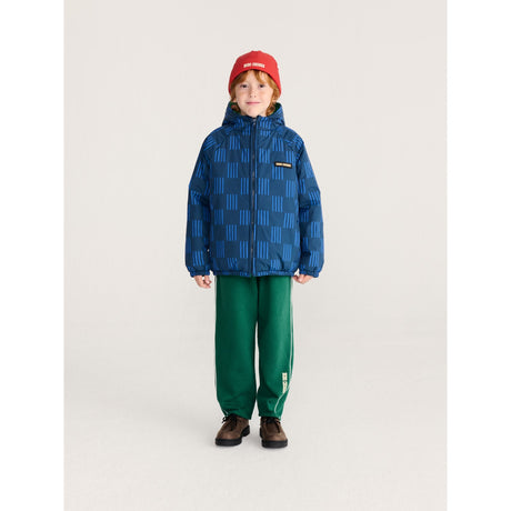Bobo Choses Navy Blue Almost Moiré All Over Reversible Anorak
