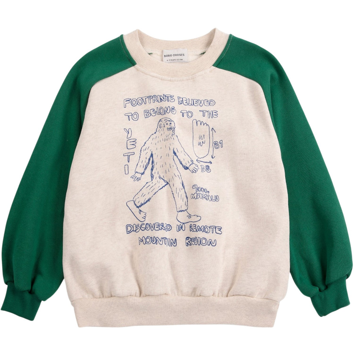 Bobo Choses Offwhite Mr. Footish Raglan Sweatshirt