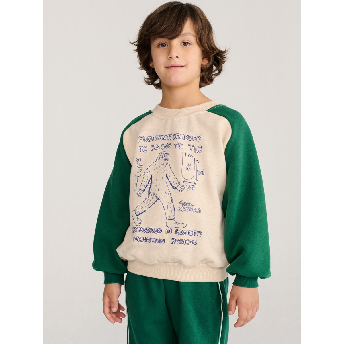 Bobo Choses Offwhite Mr. Footish Raglan Sweatshirt