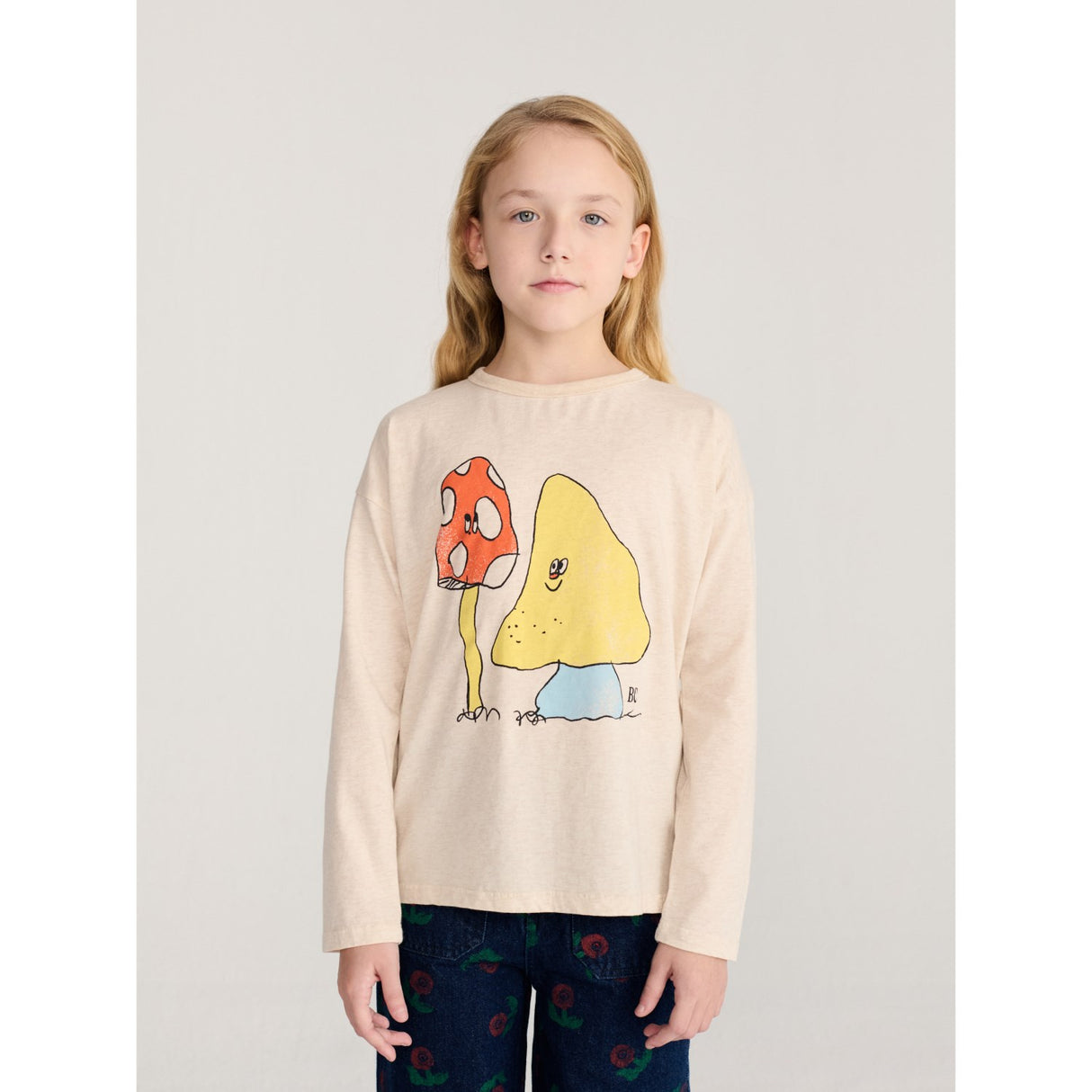 Bobo Choses Beige Mush Monster Duo T-Shirt
