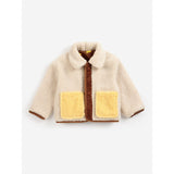 Bobo Choses Brown Pixel Abduction Sheepskin Reversible Jacket