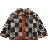 Bobo Choses Dark Grey Almost Moiré All Over Sheepskin Jacket