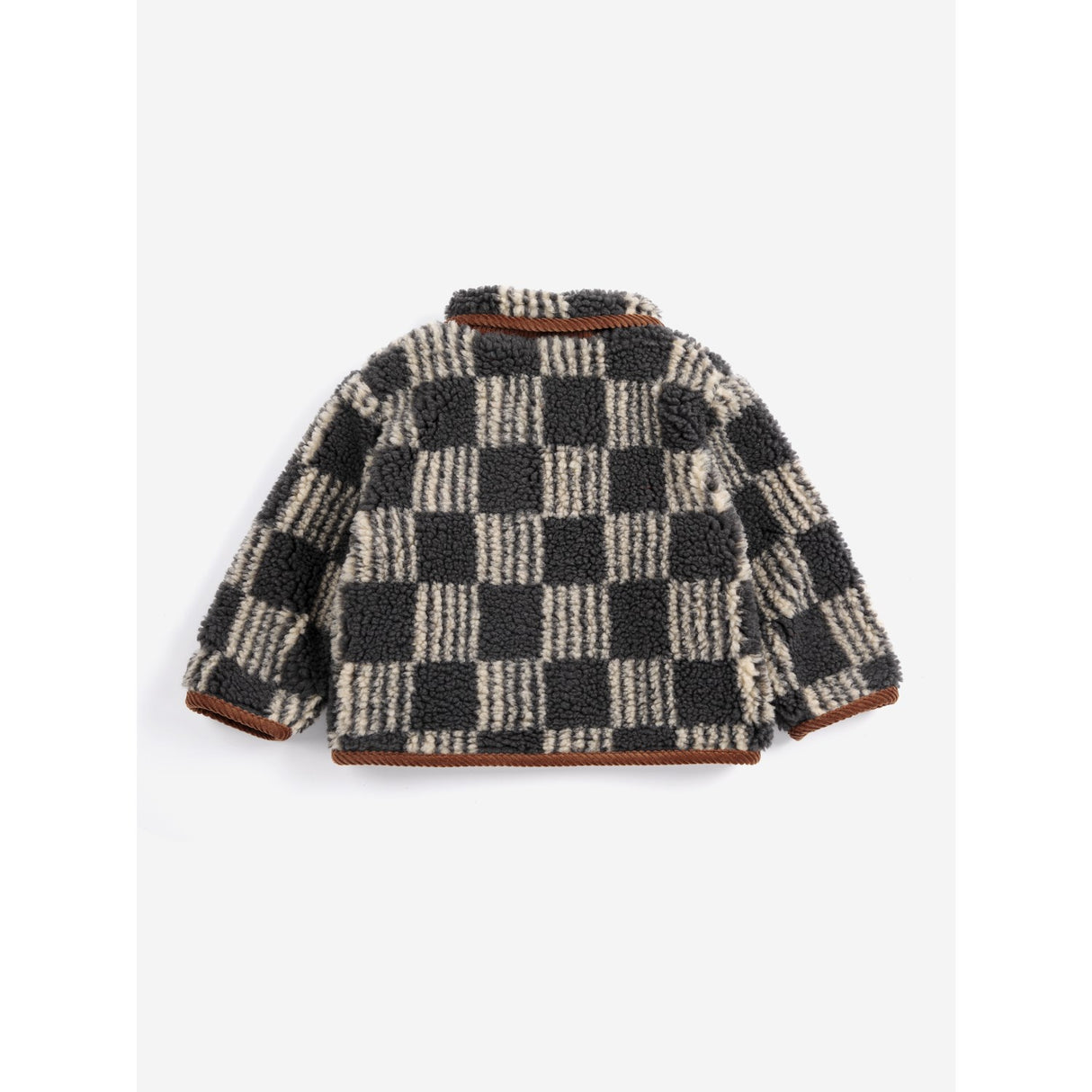Bobo Choses Dark Grey Almost Moiré All Over Sheepskin Jacket