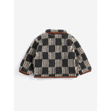 Bobo Choses Dark Grey Almost Moiré All Over Sheepskin Jacket