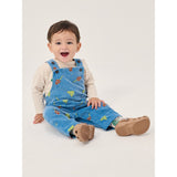 Bobo Choses Blue Mush Monster Duo All Over Corduroy Overall