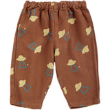 Bobo Choses Brown Pixel Abduction All Over Woven Pants