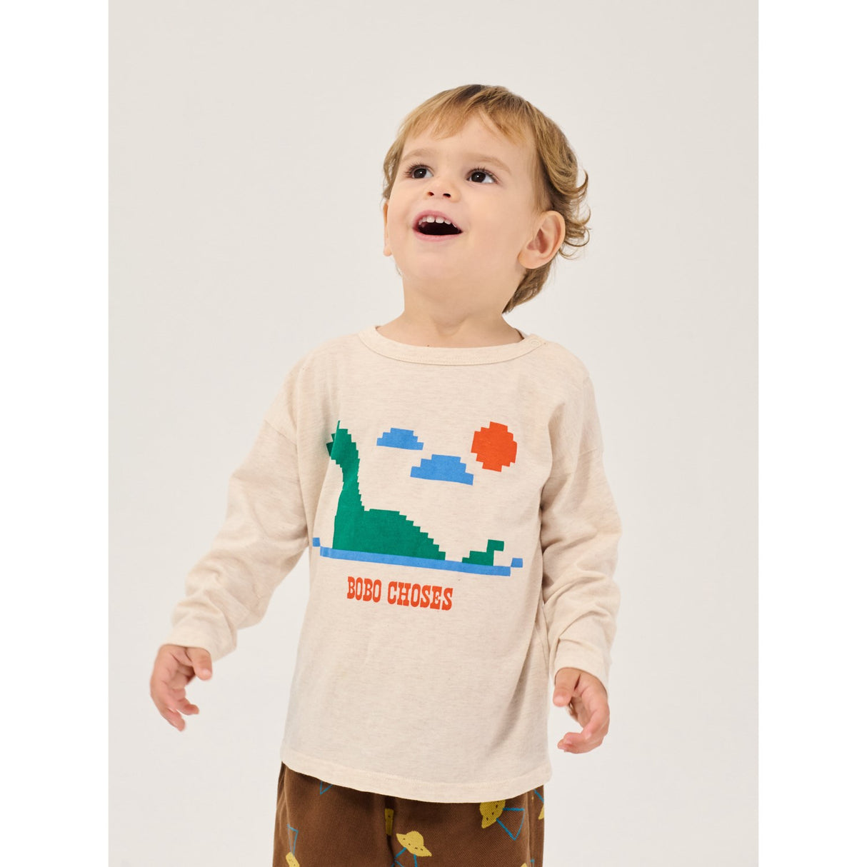 Bobo Choses Offwhite Lake Monster T-Shirt