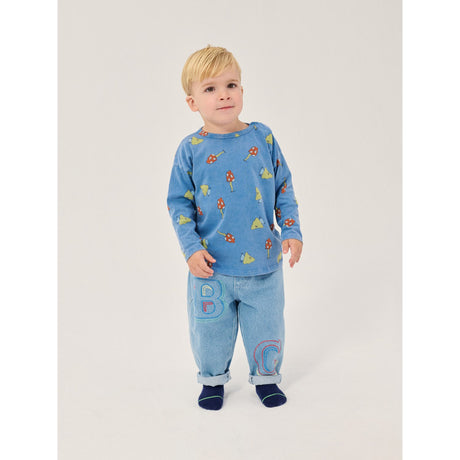 Bobo Choses Blue Mush Monster Duo All Over T-Shirt