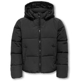 kids ONLY Black Kogdolly Life Sht Puffer Jacket Otw Noos