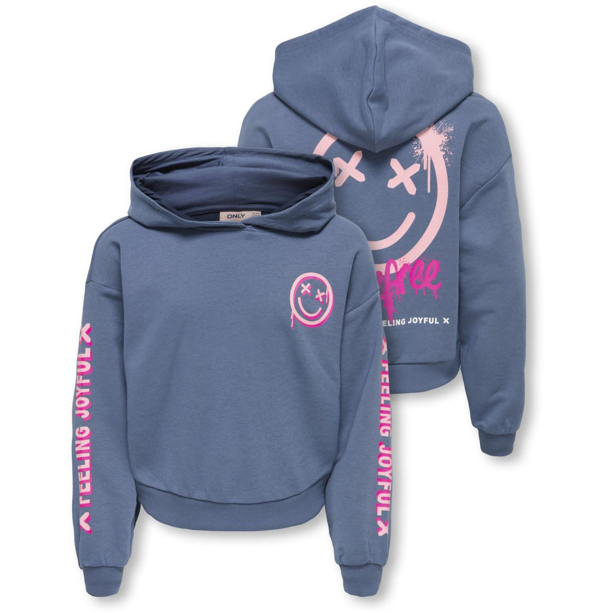 kids ONLY Vintage Indigo Carefree Kogsmile Life L/S Hood Ub Swt Noos