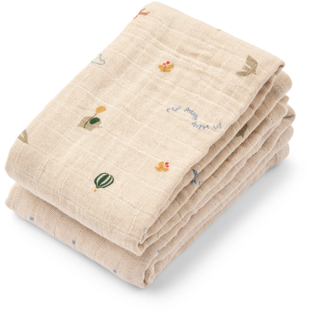 LIEWOOD Star / Flying Mix Lewis Muslin Cloth 2-Pack