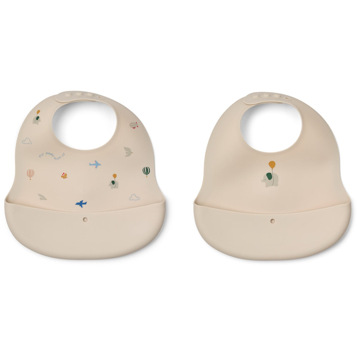 LIEWOOD Flying / Sandy Ember Printed Bib 2-pack