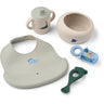 LIEWOOD Dino Roar / Dove Blue Mileah Baby Mealtime Set