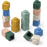 LIEWOOD Beach Blue Multi Mix Veda Multifunctional Building Blocks 18-pack