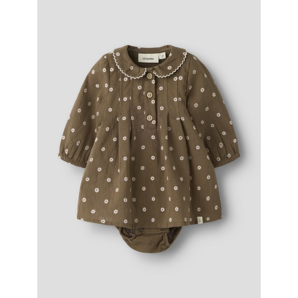 Lil'Atelier Teak Nbfhulla Ls Loose Body Dress Lil