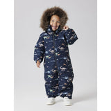 Name It Dark Sapphire Dino Earth Nmmsnow10 Suit Aop Fo Noos