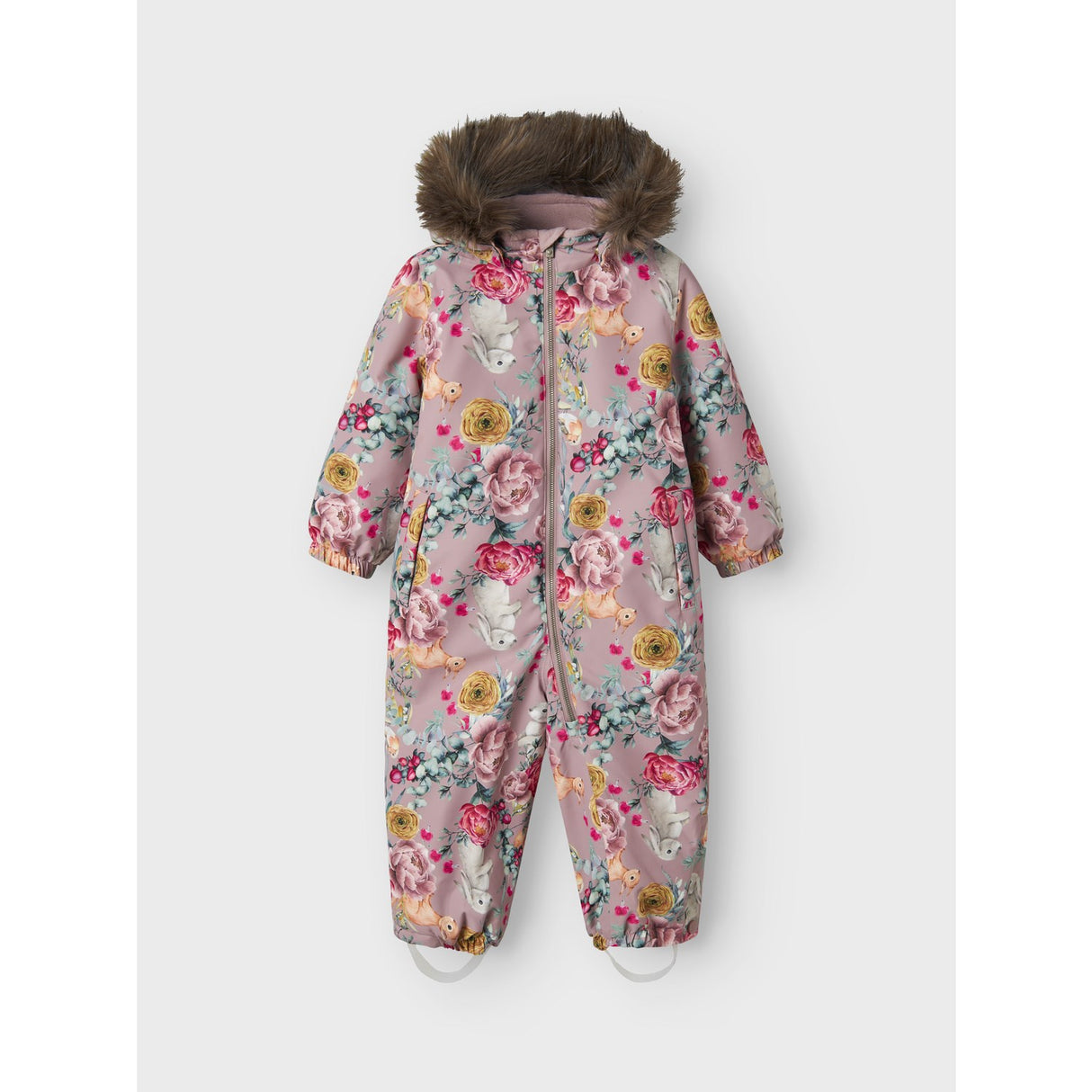 Name It Woodrose Flower Rabbit Nmfsnow10 Suit Aop Fo Noos