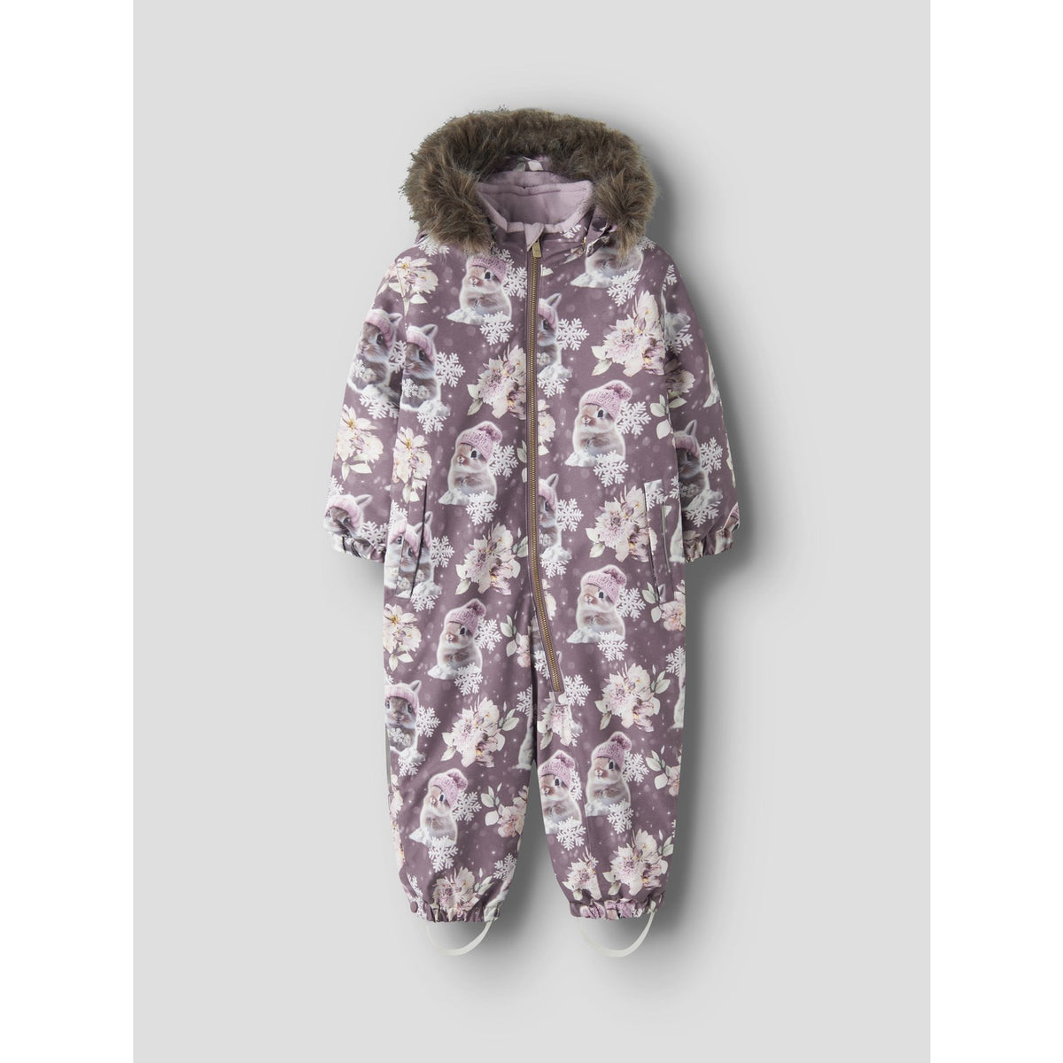 Name It Grape Shake Snow Bunny Nmfsnow10 Suit Aop Fo Noos