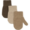 Mikk-Line Beige Melange-Melange Denver-Brown Melange Magic Mittens 3-Pack