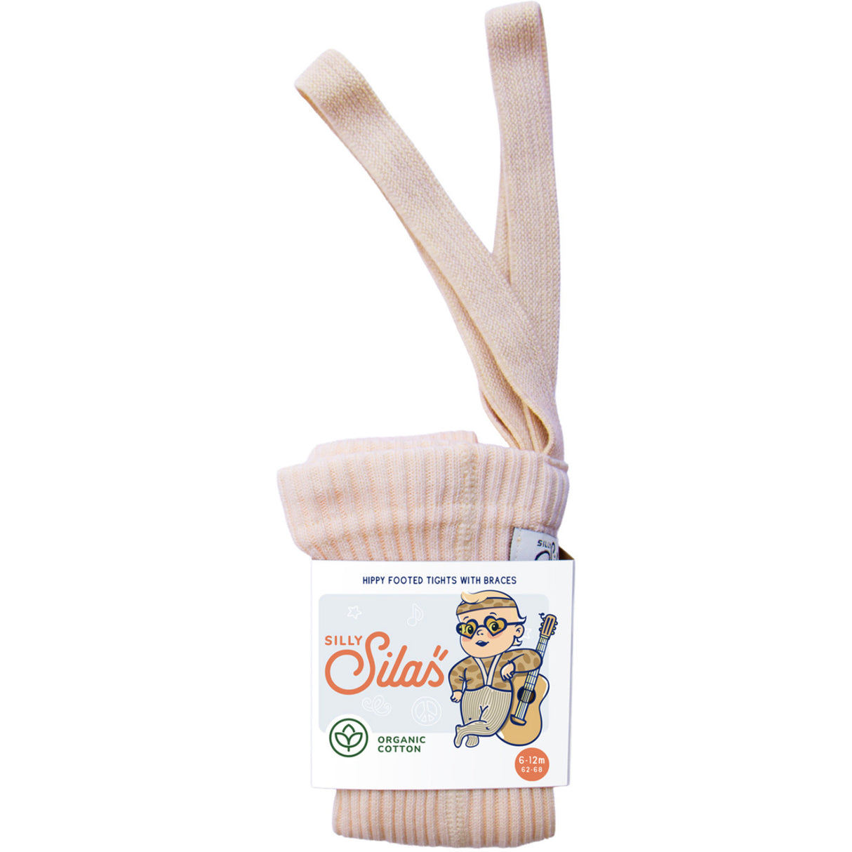 Silly Silas Hippy Footed Tights With Braces Silky Peach