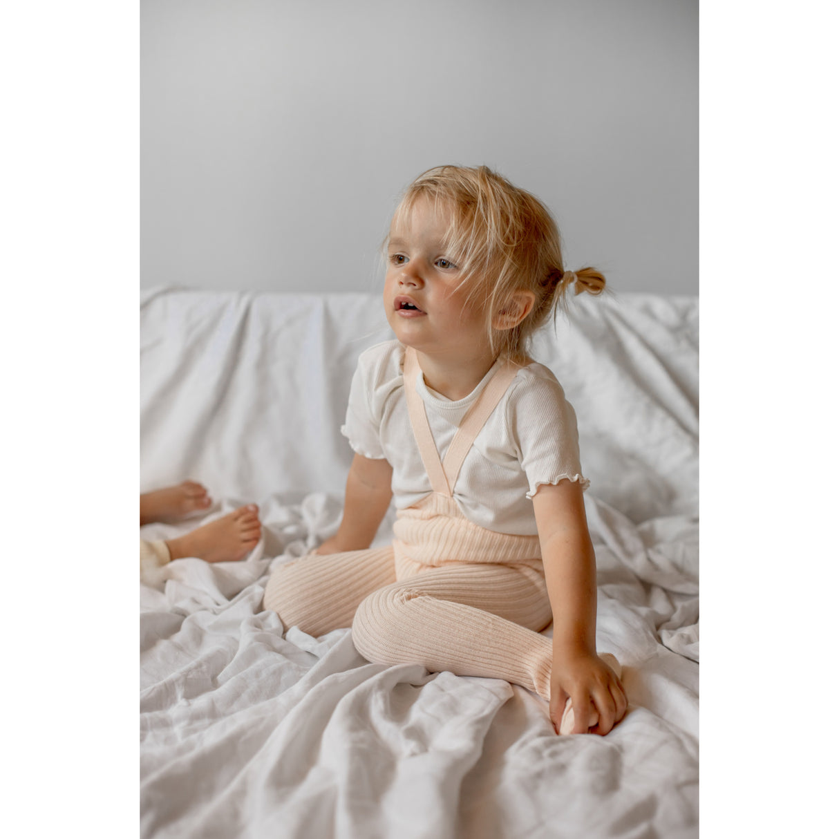 Silly Silas Hippy Footed Tights With Braces Silky Peach