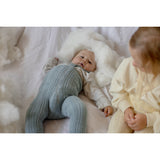 Silly Silas Granny Teddy Tights With Braces Misty Blue