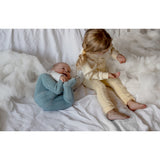 Silly Silas Granny Teddy Tights With Braces Misty Blue