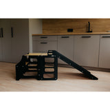 Duck Woodworks Black Foldable EC Kitchen Tower With Slide Set
