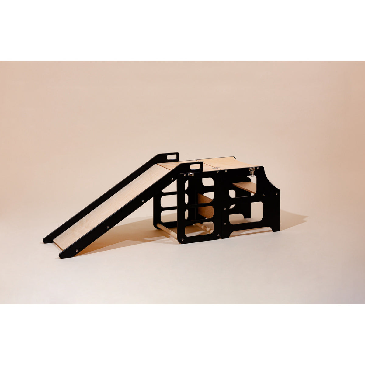 Duck Woodworks Black Foldable EC Kitchen Tower With Slide Set