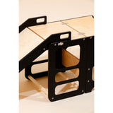 Duck Woodworks Black Foldable EC Kitchen Tower With Slide Set