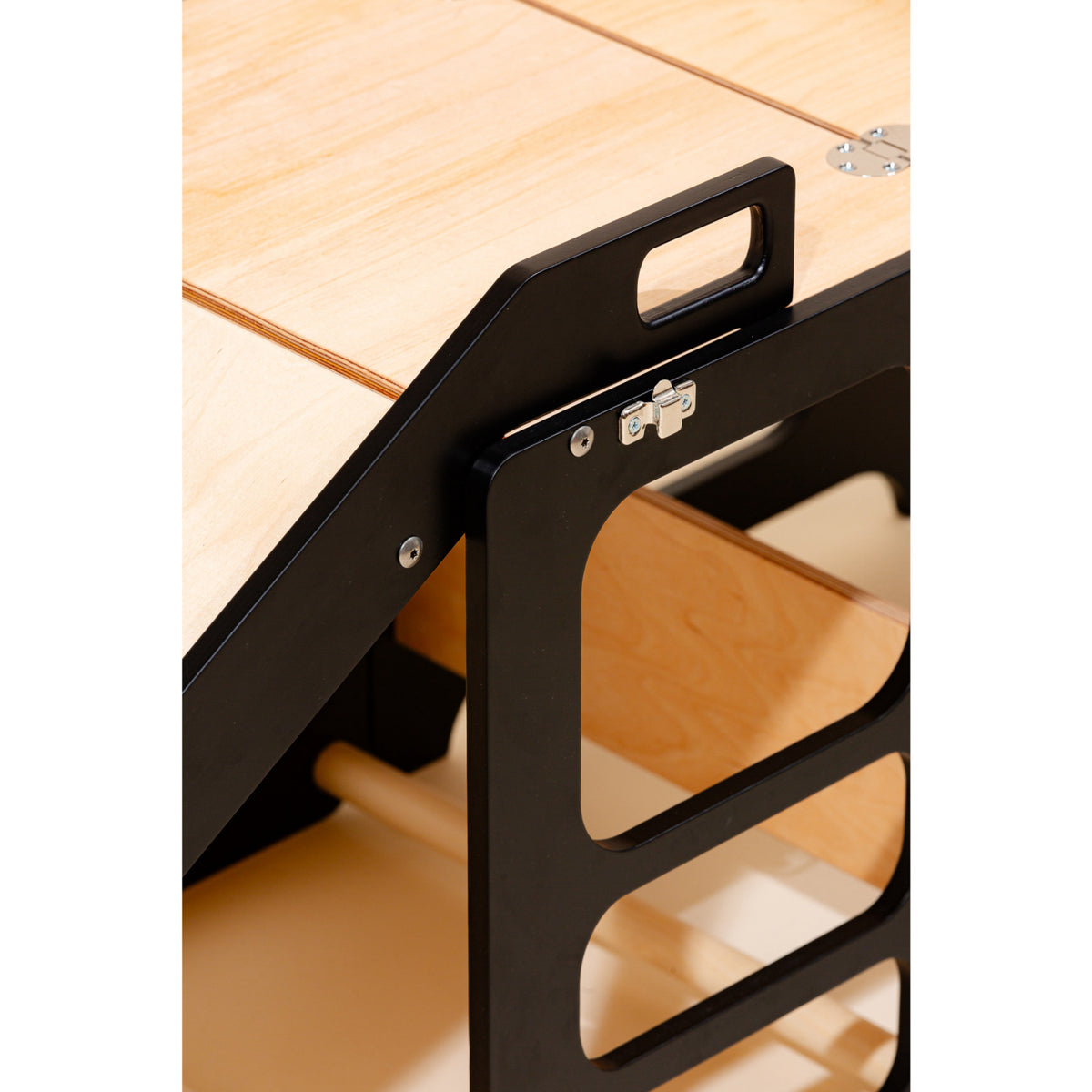Duck Woodworks Black Foldable EC Kitchen Tower With Slide Set