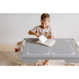 Duck Woodworks Grey Sensory Table With 2 Boxes Included