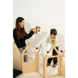 Duck Woodworks Natural Zig Zag House Plus