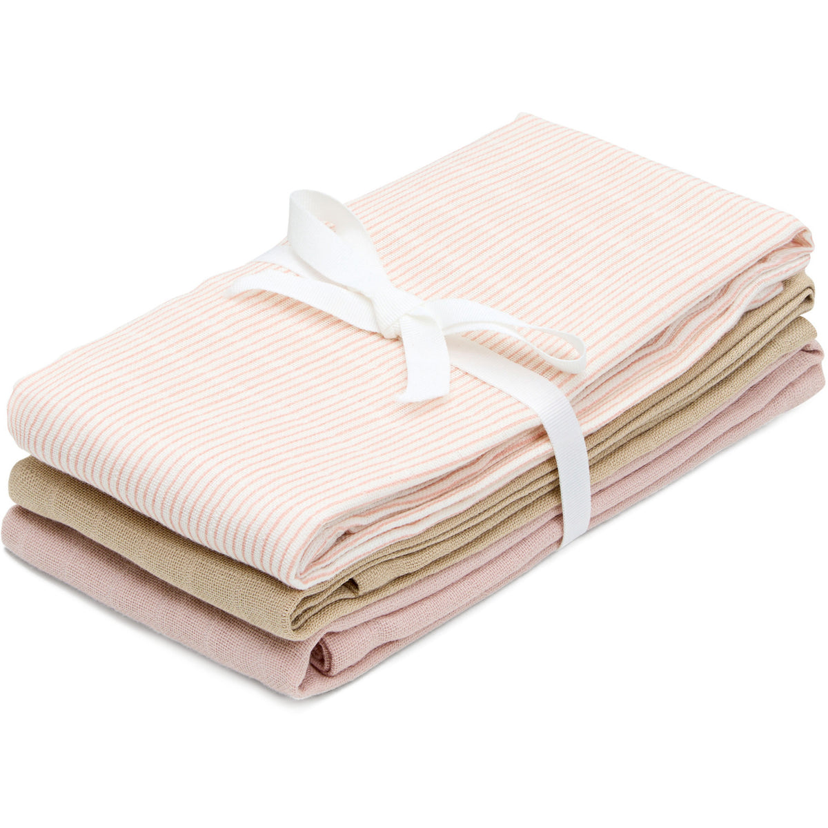 Cam Cam Copenhagen Classic Stripes Rose Muslin Cloth 3-Pack