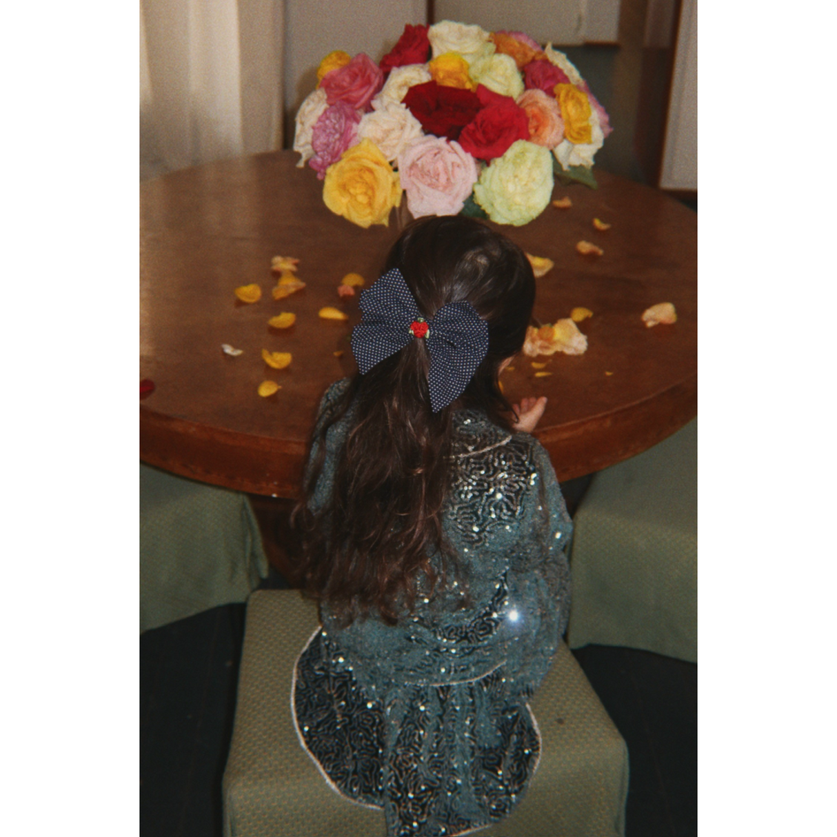 Konges Sløjd Dot Nuit Rose Rouge Bow Hair Clip