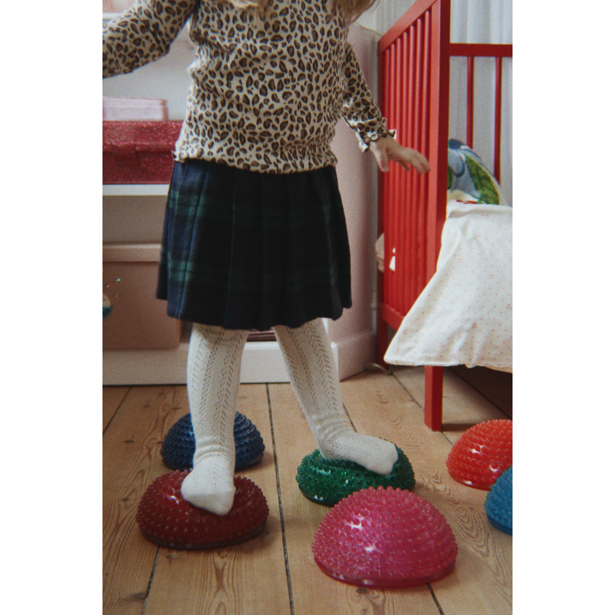 Konges Sløjd Green Check Checky Pleat Skirt Gots
