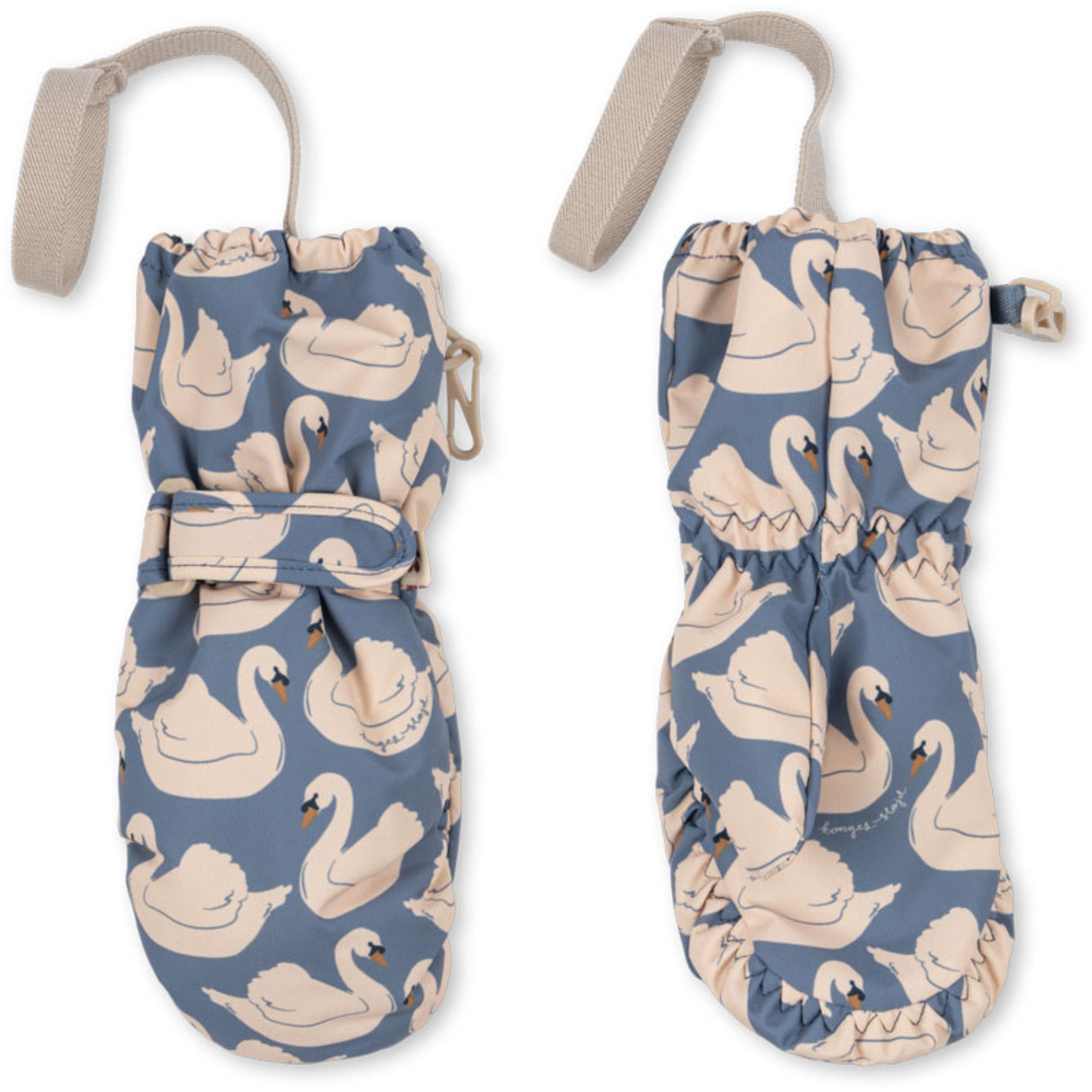 Konges Sløjd Swan Small Nohr Snow Mittens Print