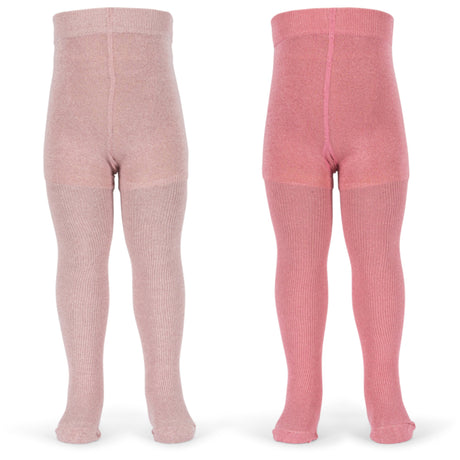 Konges Sløjd Rose Mix 2 Pack Rib Glitter Tights