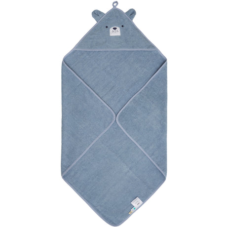 Pippi Dusty Blue Hooded Baby Towel
