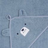 Pippi Dusty Blue Hooded Baby Towel