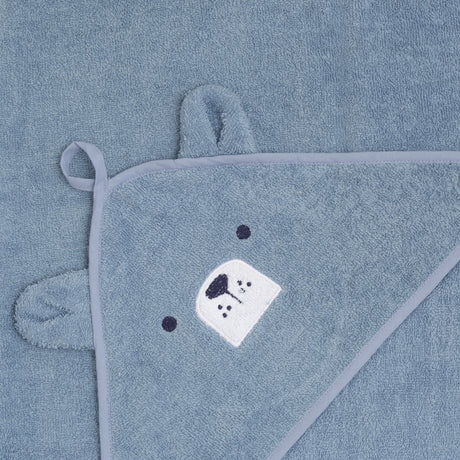Pippi Dusty Blue Hooded Baby Towel