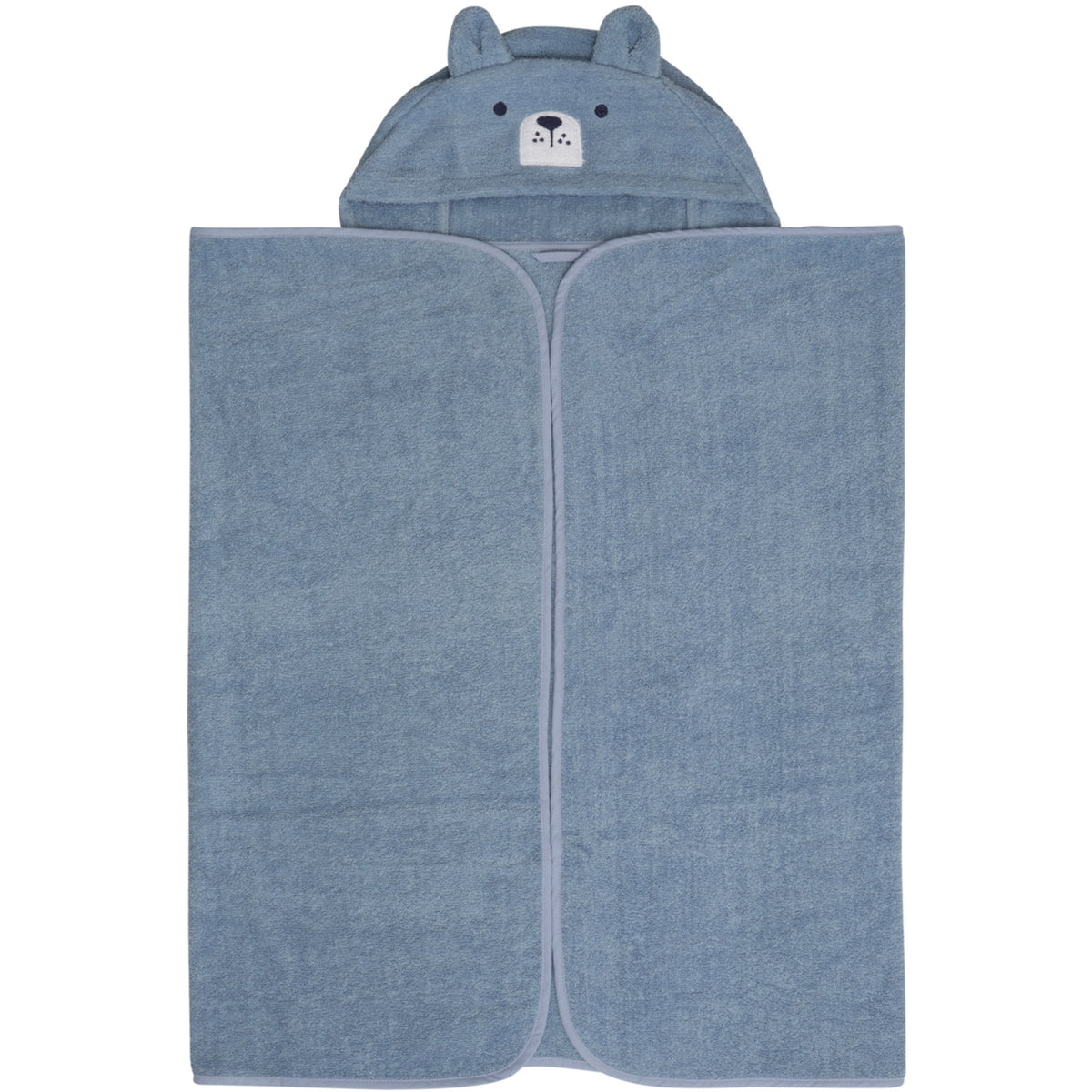 Pippi Dusty Blue Hooded Bath Towel