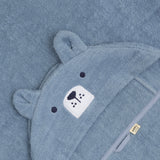 Pippi Dusty Blue Hooded Bath Towel