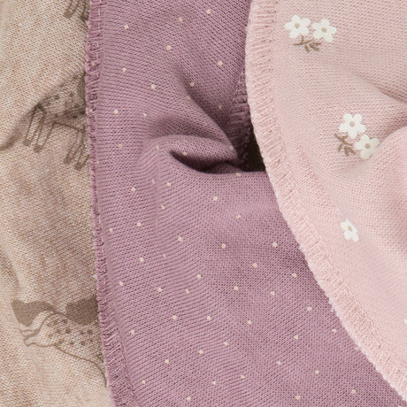 Pippi Elderberry Bandana Bib Girl -Aop (3-Pack)