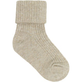 Minymo Silver Mink Baby Rib Socks W.Glit (2-Pack)